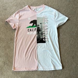 California LA half and half shirt